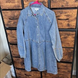 Habitual Blue Denim Long Sleeve Dress